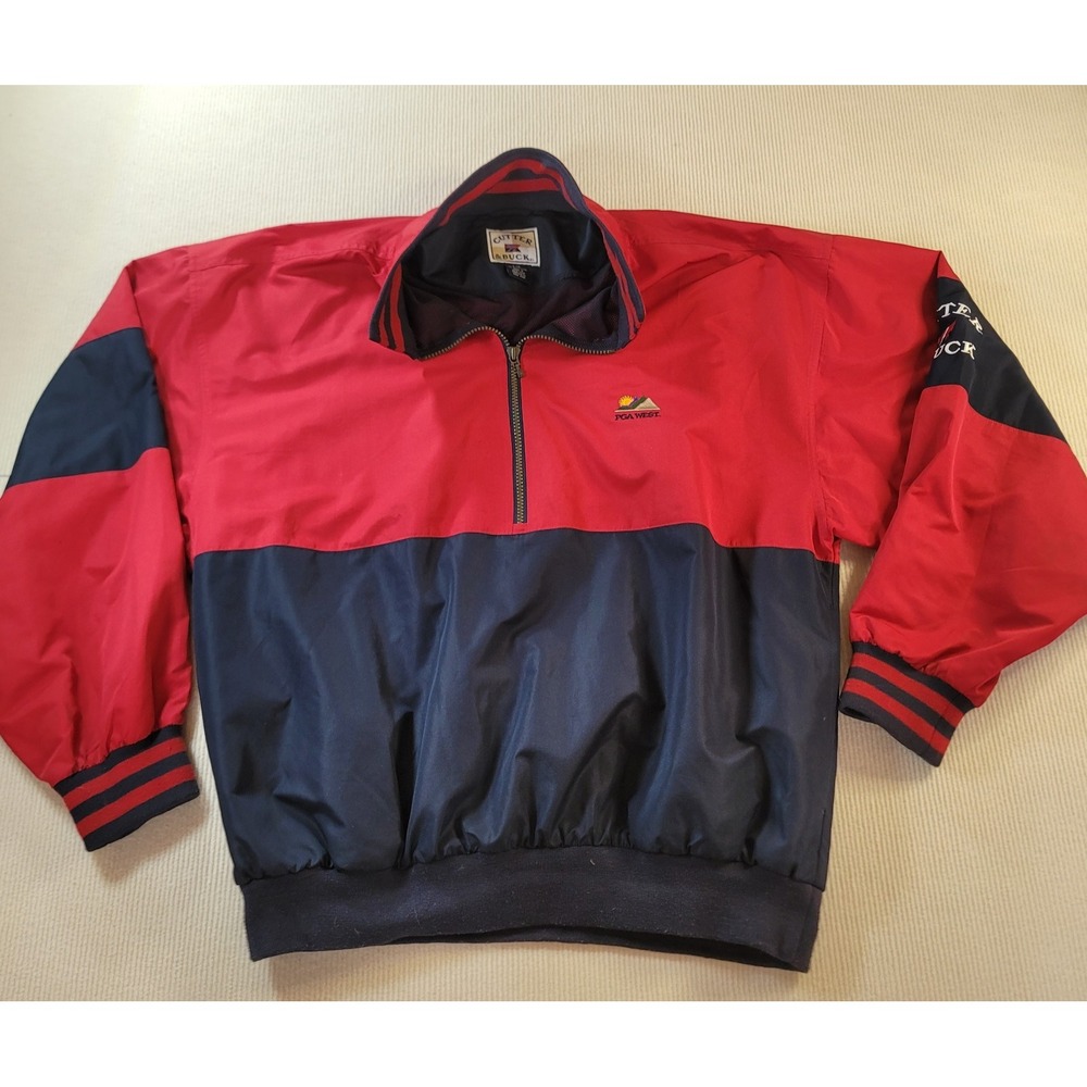Cutter & Buck Jacket Mens Large Colorblock Clima Guard 1/4 Zip Golf Windbreaker